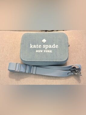 KATE SPADE "Oh Snap" Denim Camera Purse Bag